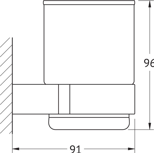7721 Держатель со стаканом ARTWELLE Schwarz - Вид №1