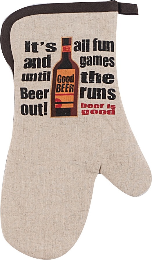 10612165 KAY DEE DESIGNS Варежка-прихватка Kay Dee Designs "Пиво хорошо" Ткань 
