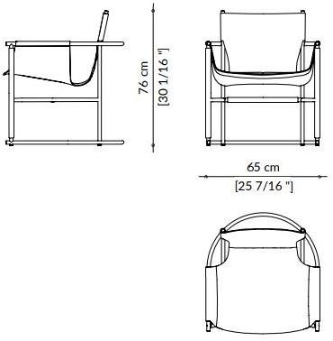 Paolo Castelli Кресло с подлокотниками из металла и кожи sun-id-1490126 - Вид №3