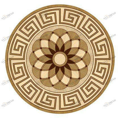 Художественный паркет Da Vinci Розетка 26-105 Дуб Селект (Гладкая) х1000диаметр мм 260090105