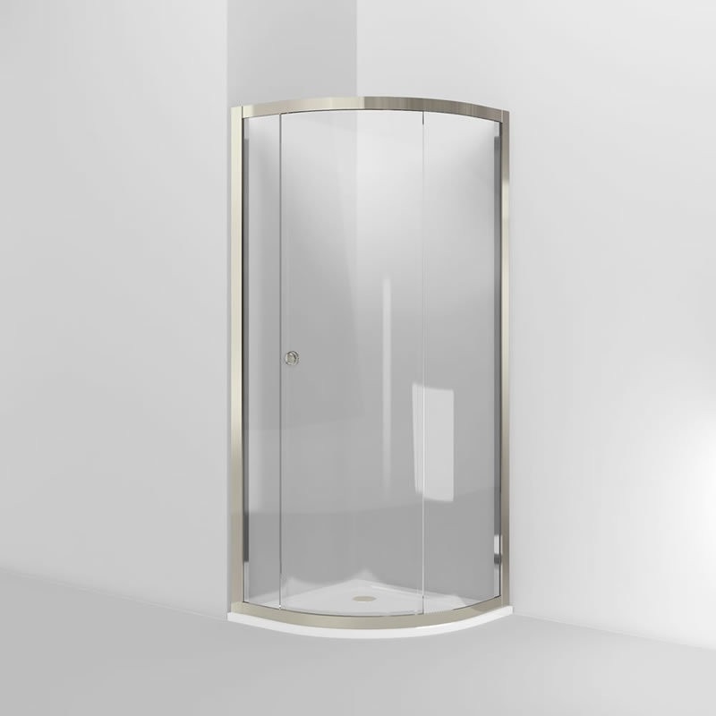 Квадрант 800mm с раздвижной дверью, никель [ARC48] Arcade Burlington ARC48A, ARC48B - Вид №1