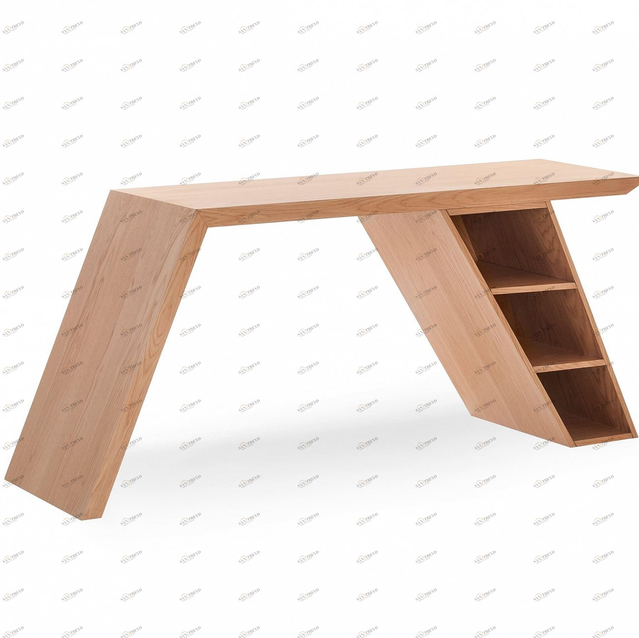 Письменный стол деревянный с ящиками и полками дуб Roble от Angel Cerda ANGEL CERDA  241797 Дуб 