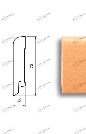 Плинтус Modern Decor Виста Шпонированный Дуб 2400х70 мм 1010000646