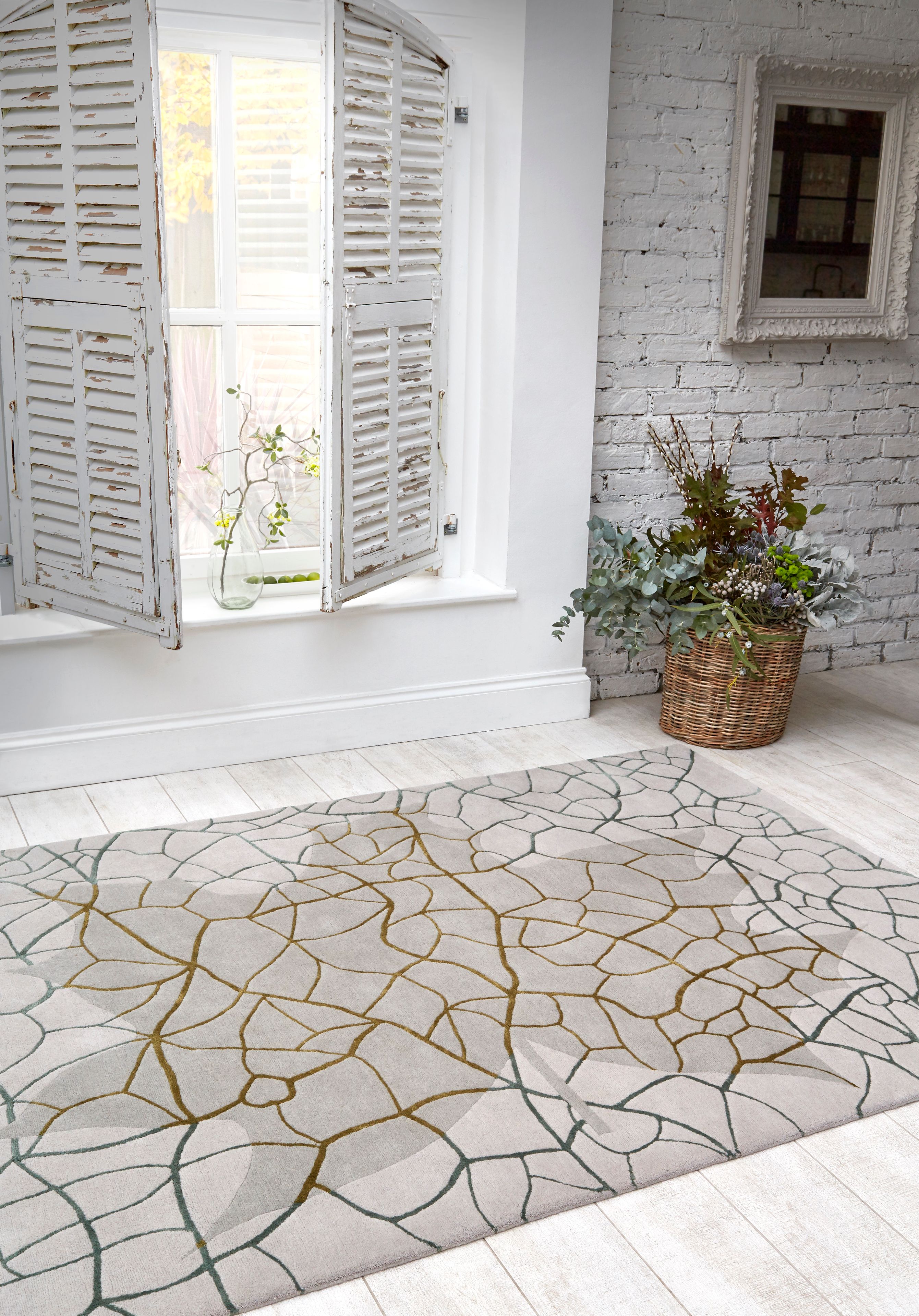 Прямоугольный ковер ручной работы из шерсти Deirdre Dyson вид ARCH-00018889 - Вид №1