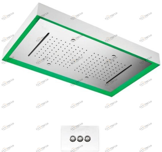 GUGLIELMI Светодиодная душевая лейка из нержавеющей стали с 3 струями Water therapy Fiad80666