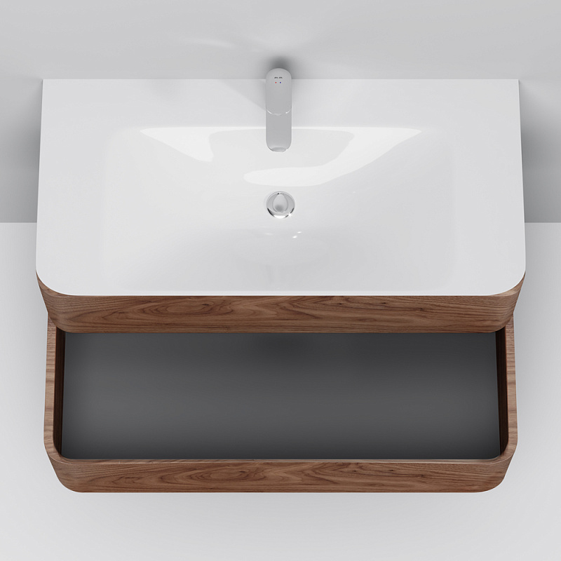 M30FHX1002NF База под раковину подвесная 100 см ящики орех текстурированная шт AM.PM Sensation - Вид №3