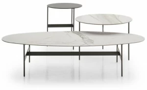 B&B Italia Низкий овальный журнальный столик из керамогранита