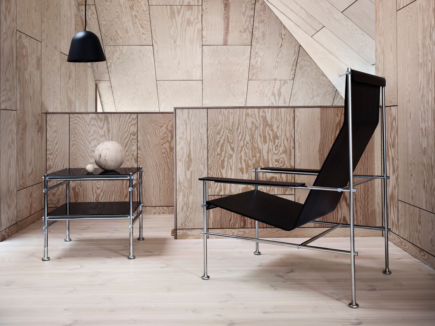 Стальное и деревянное кресло с подлокотниками Bla Station VILLHEM ARCH-00129224 - Вид №4