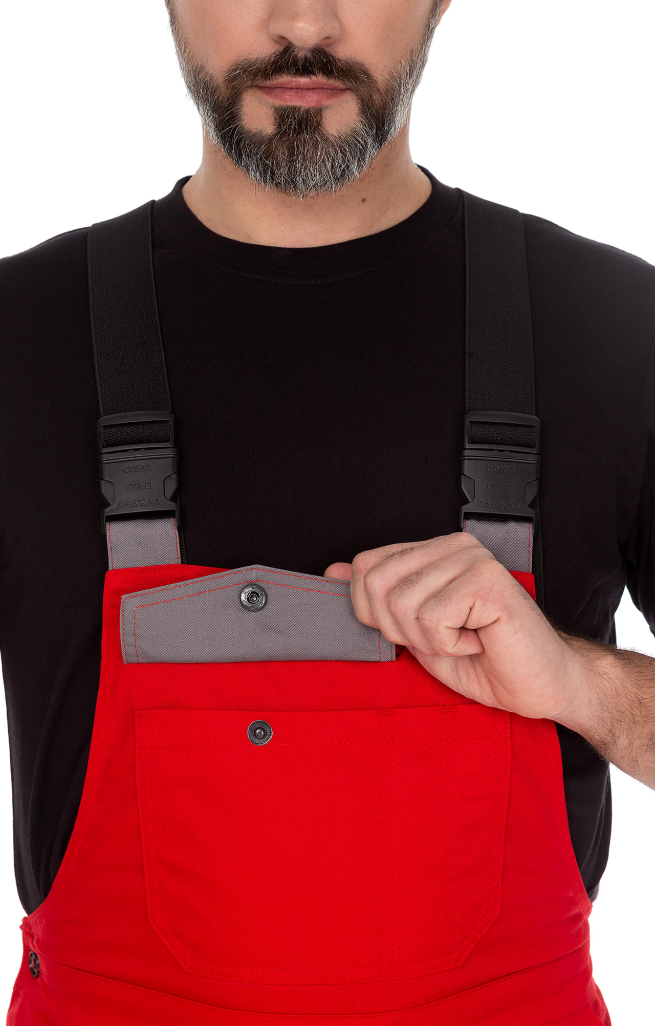 64645 Костюм  NEW 2 красный с серым STATUS  Летняя спецодежда  размер 56-58/182-188  - Вид №14