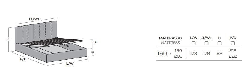 Съемная мягкая двуспальная кровать Nidi SWELL ARCH-00142416 - Вид №2