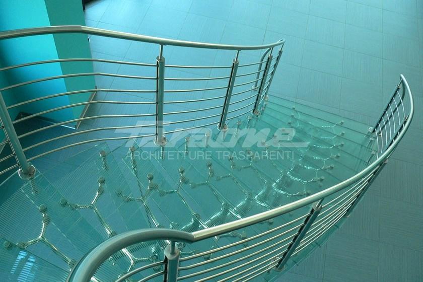 FARAONE Винтовая лестница из нержавеющей стали и стекла sun-id-1435490 - Вид №10