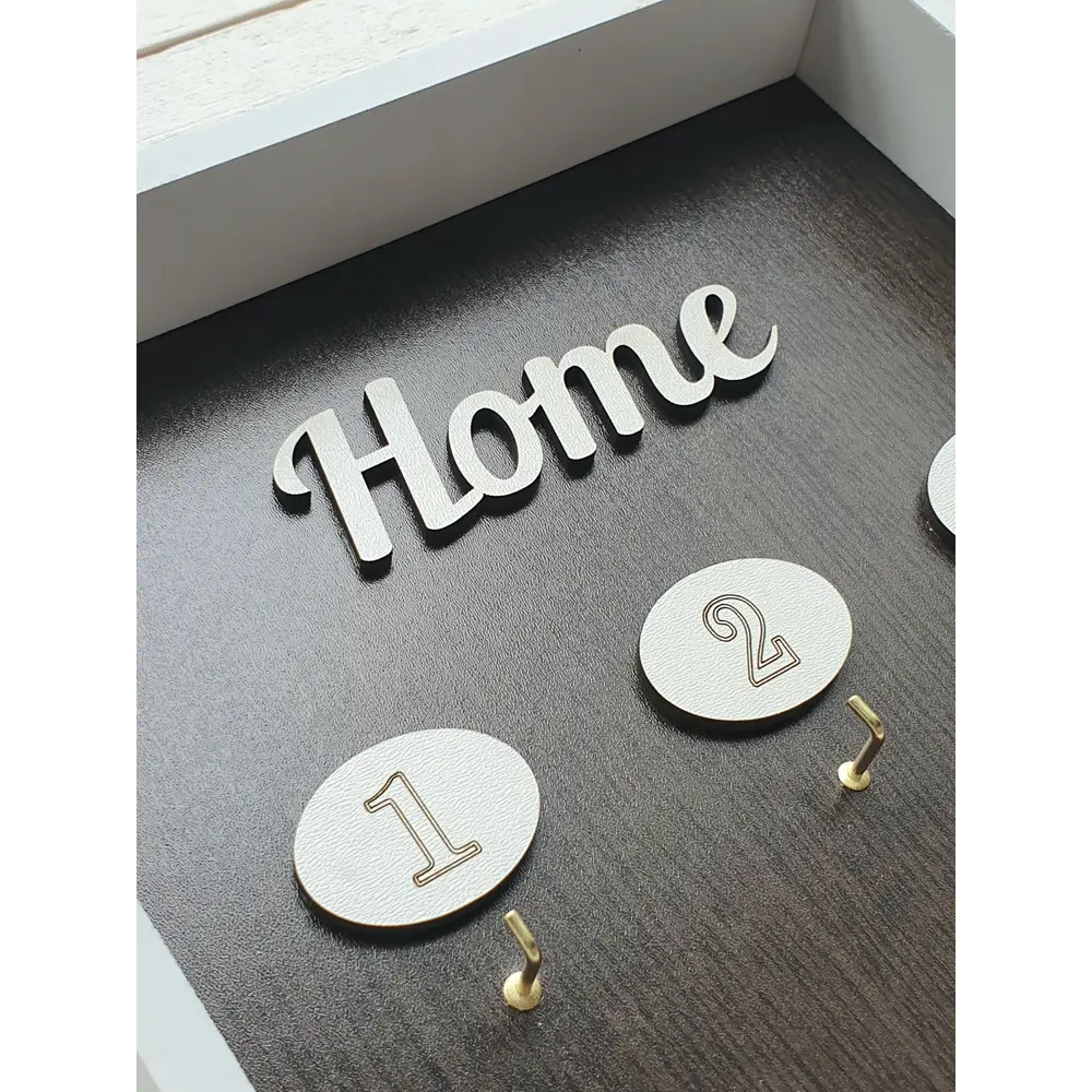 Ключница с 5 крючками Home 20x30x5 мм МДФ цвет белый 85097642 STLM-2157289 Santreyd  - Вид №1