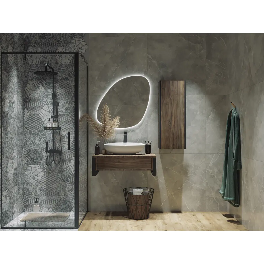 Пенал для ванной 1Marka Urban 35П 1Д подвесной 90x35 см цвет орех STLM-2045598 - Вид №4