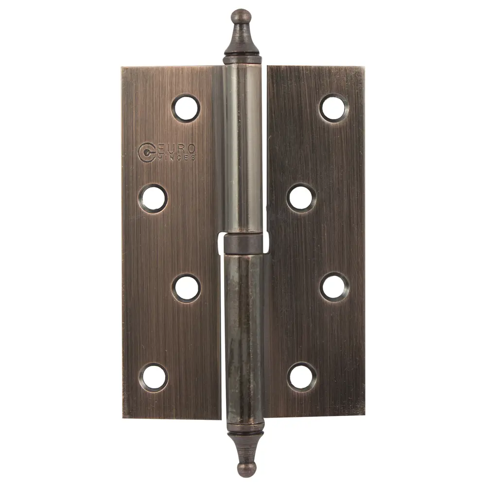 Петля стальная левая 102x75x2,5 мм Euro, медь (AC), с колпачком 12048087 STLM-2199916 Santreyd 