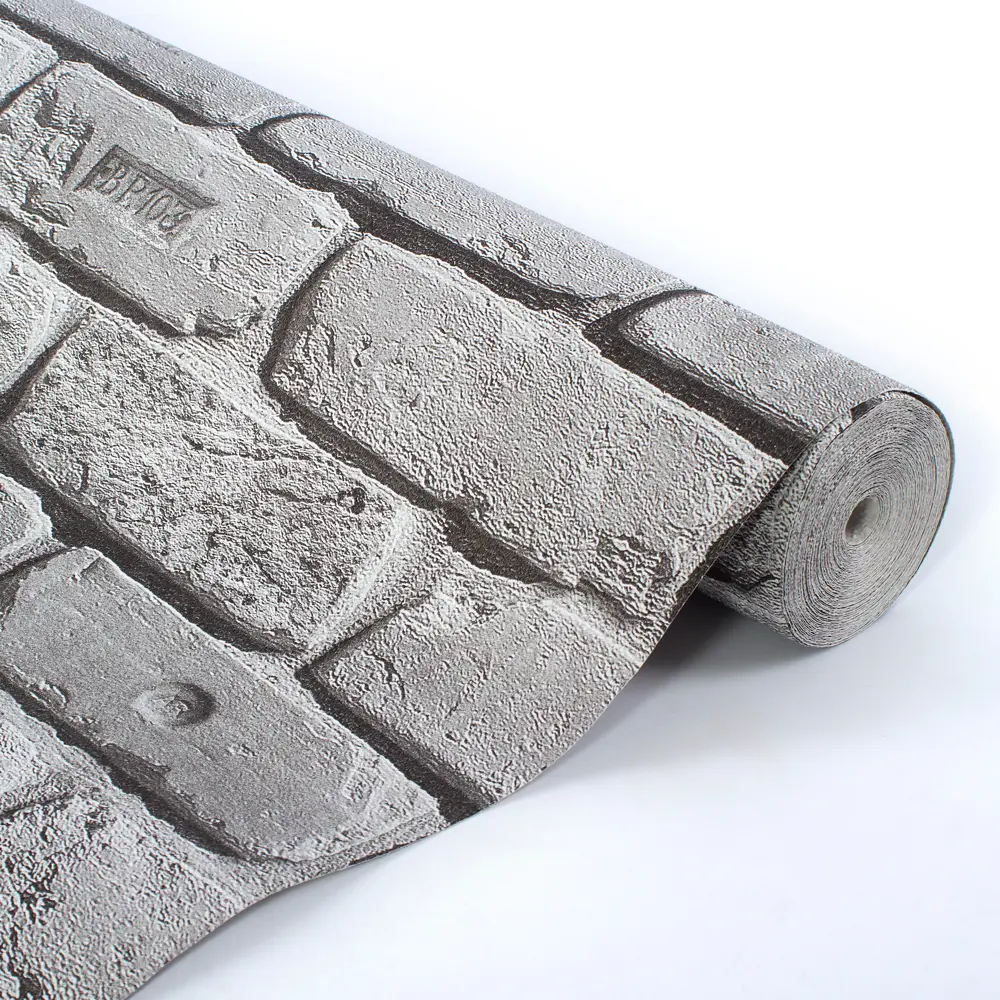 Santreyd Обои бумажные Кирпичи серые с мраморным рельефом 83596168 STLM-1419828 - Вид №2