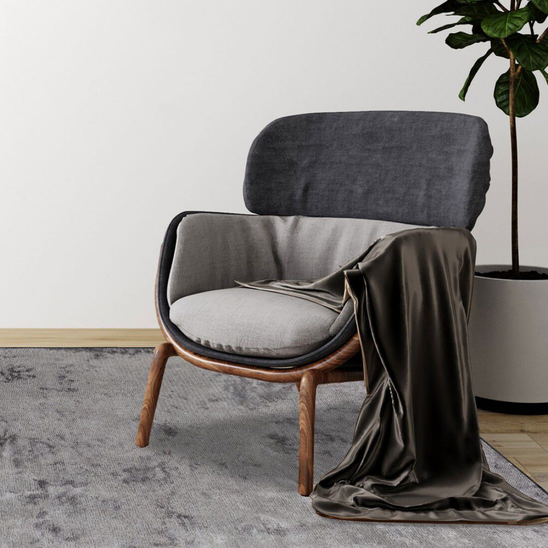 Прямоугольный однотонный ковер Ademi Exclusive ARCH-00121026 - Вид №9