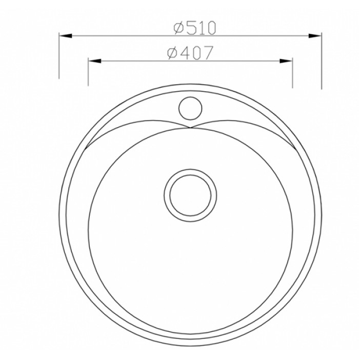 Zorg SZR-510/205 Gold Мойка кухонная круглая Zorg  - Вид №3