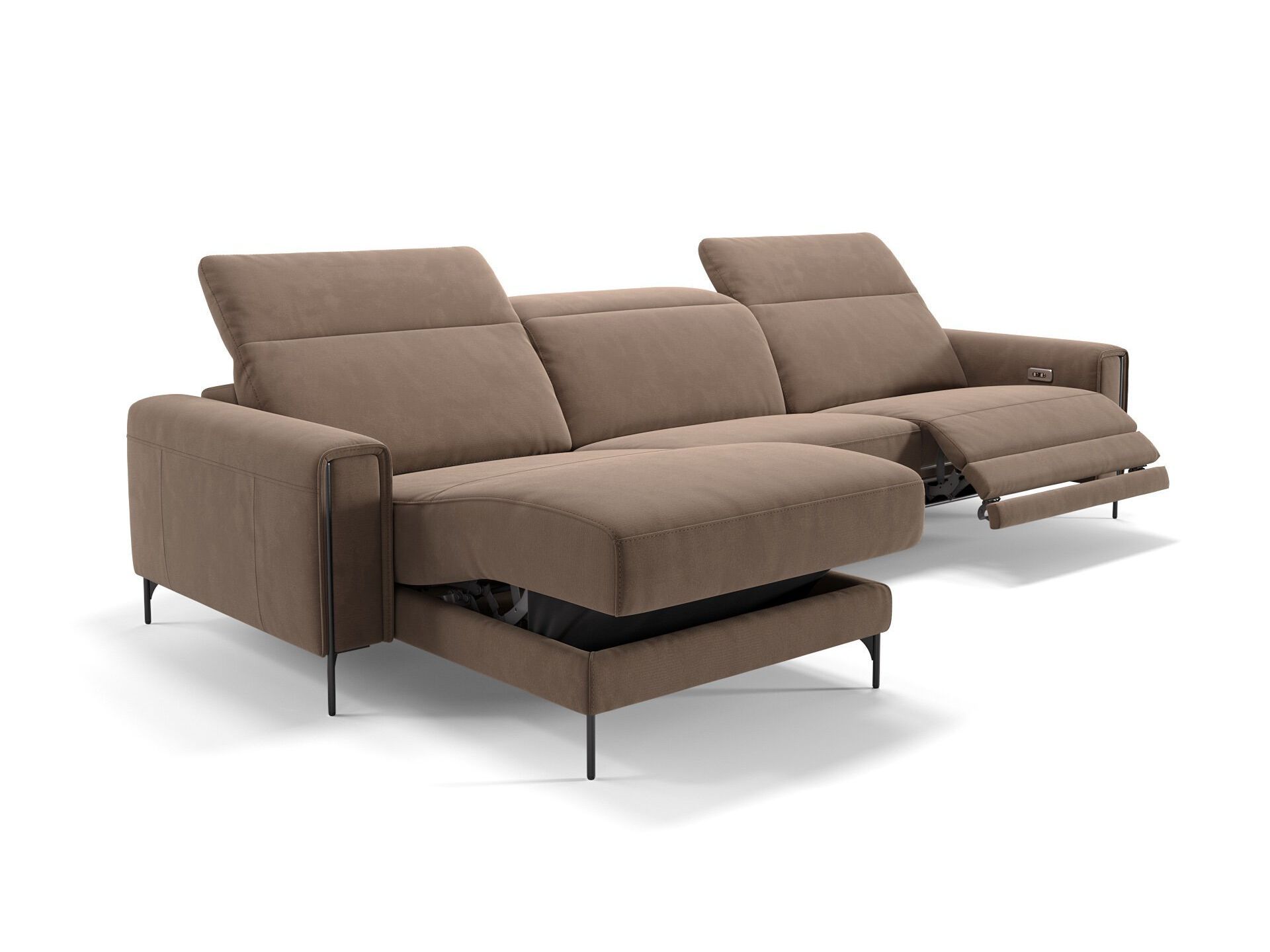 Кожаный диван с полуостровом Sofanella Bellagio ARCH-00047596