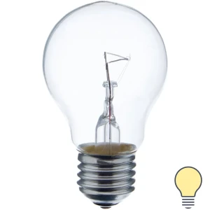 Лампа накаливания Osram шар E27 75 Вт прозрачная свет тёплый белый