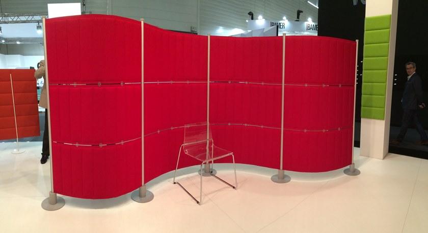 Slalom Отдельно стоящая офисная перегородка из trevira® cs Ecorange sun-id-1442797 - Вид №8