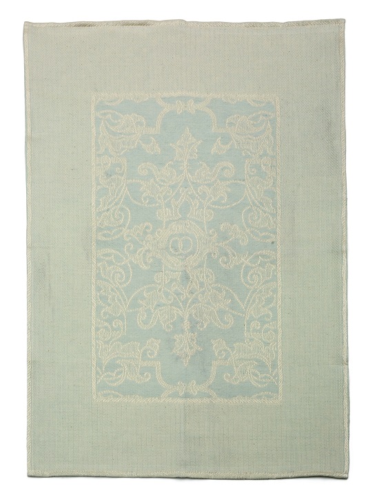 LEI_36_41 Полотенце кухонное 50/70 бледно-бирюзовый 50% лен 50% хлопок жаккард LEITNER Santreyd 