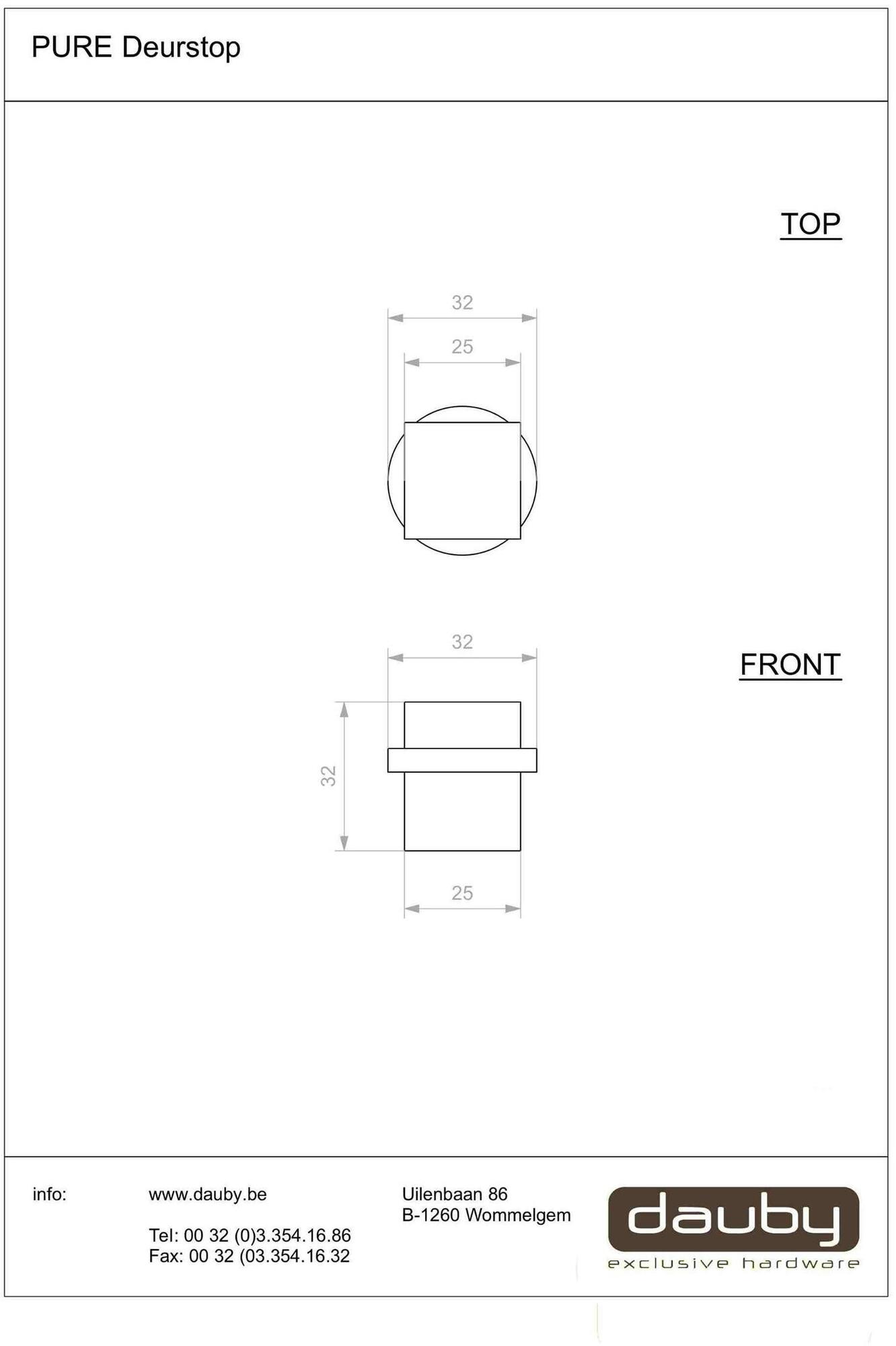 Dauby Дверной ограничитель Pure® 13718 - Вид №1