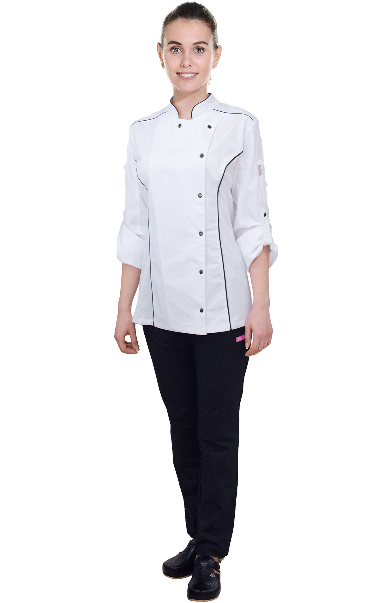 67692 Китель поварской женский цвет white (белый) RICON  Одежда для поваров  размер 52 (XXL)  - Вид №5