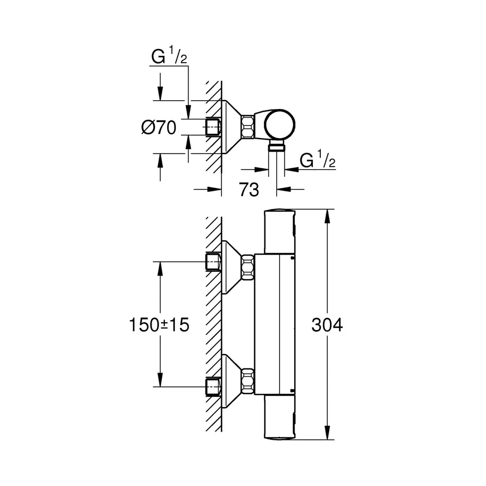 Термостат для душа Grohe Precision Start 34594000 17194307 STLM-2207553 - Вид №10