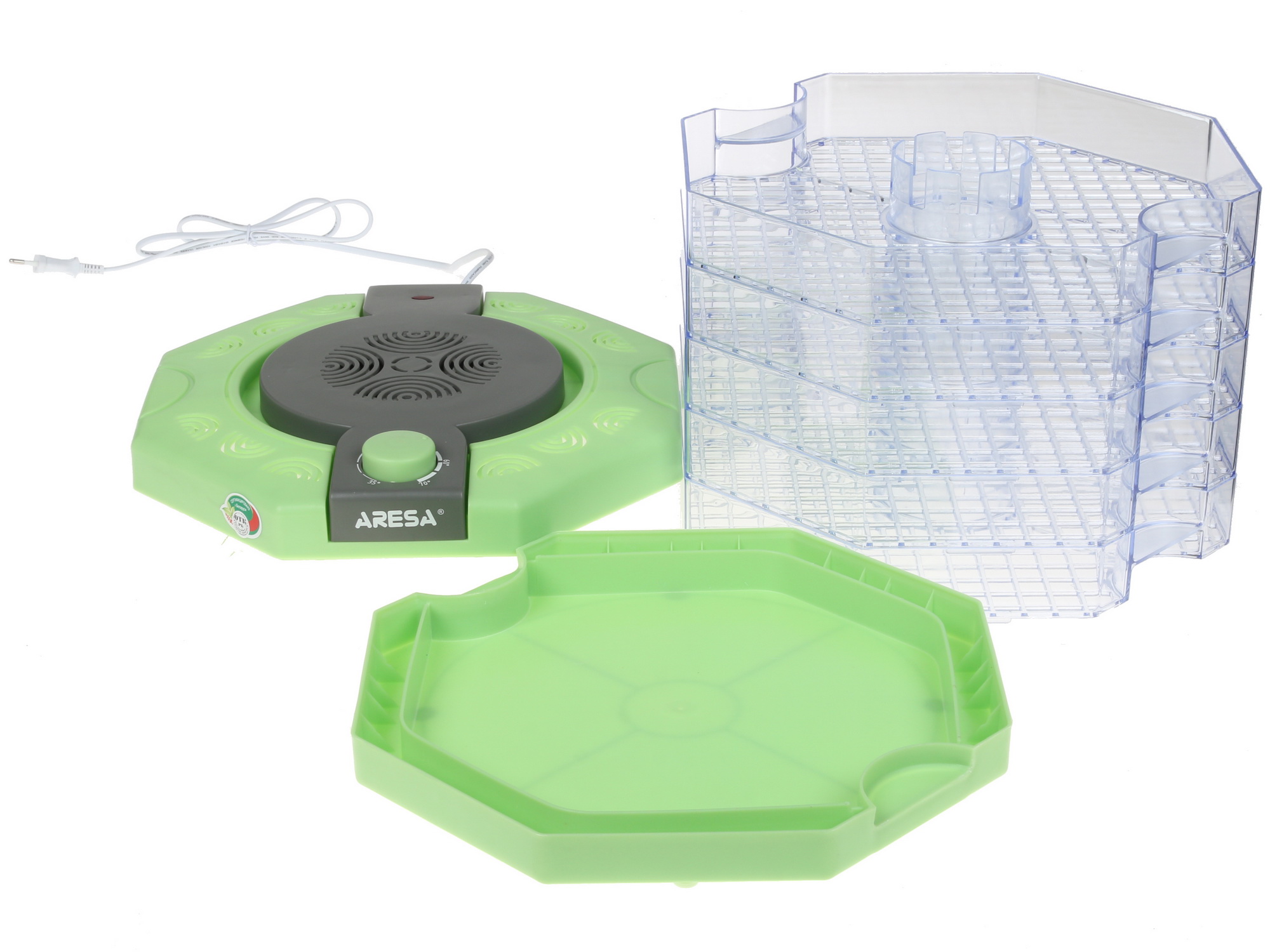 1130059 Сушилка для овощей и фруктов Aresa AR-2601 зеленый STDN-0049903 - Вид №7