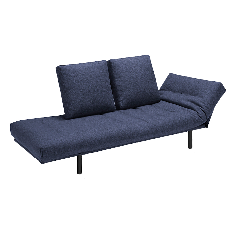 Кушетка Rollo с матрасом Rollo Classic Round и ящиком для белья синяя Innovation Living ROLLO528 - Вид №2