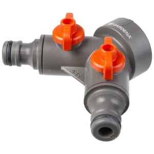 Разветвитель 2-х канальный на кран Gardena 1 дюйм