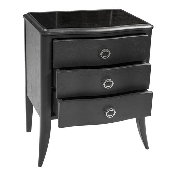 Тумбочка прикроватная с 3 ящиками черная Domenica UNICO  248948 Черный  - Вид №2