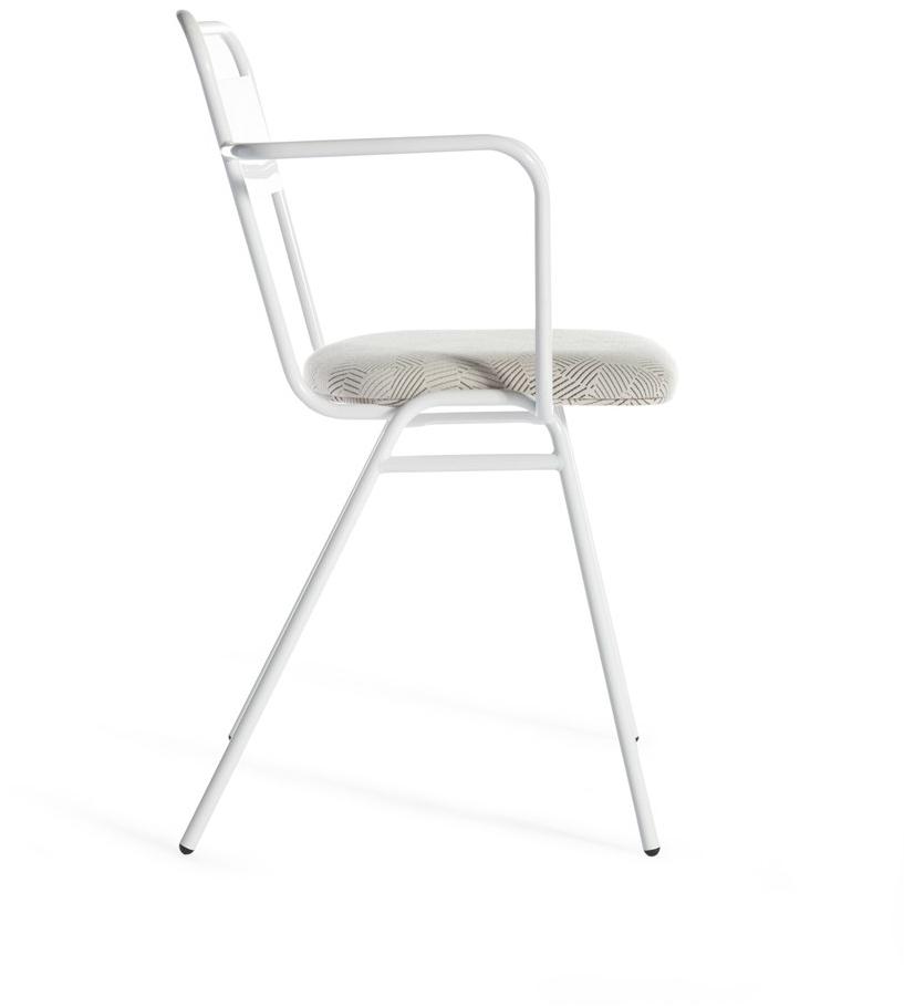 Deadgood Стул из мягкой ткани с подлокотниками и открытой спинкой Working girl Wg4a - Вид №2