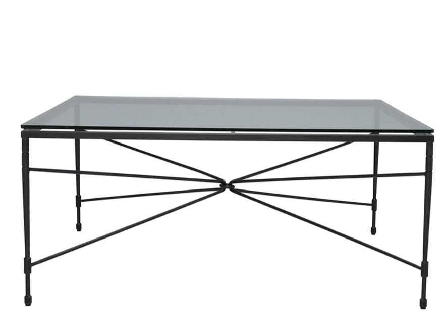 Квадратный журнальный столик из нержавеющей стали и стекла JANUS et Cie ARCH-00014550 - Вид №1