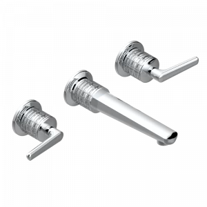 G9K-41GB Внешняя часть смесителя встраиваемого в стену для ванны на три отверстия с изливом ГОЛИАФ Thg-paris System cristal с рукоятками Хромированный