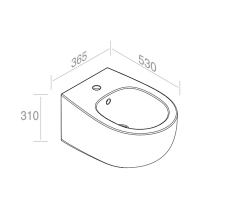 S556T1R1V0.141 Биде подвесное Dot A. e T. Italia AeT ITALIA DOT 2.0 - Вид №3