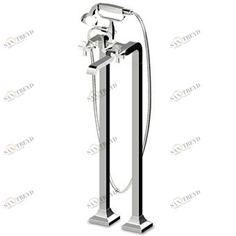 ZB1247 - R99657 Отдельностоящая ванна-душ с переключателем, ручной душ, гибкий шланг 1500 мм. Zucchetti Bellagio 