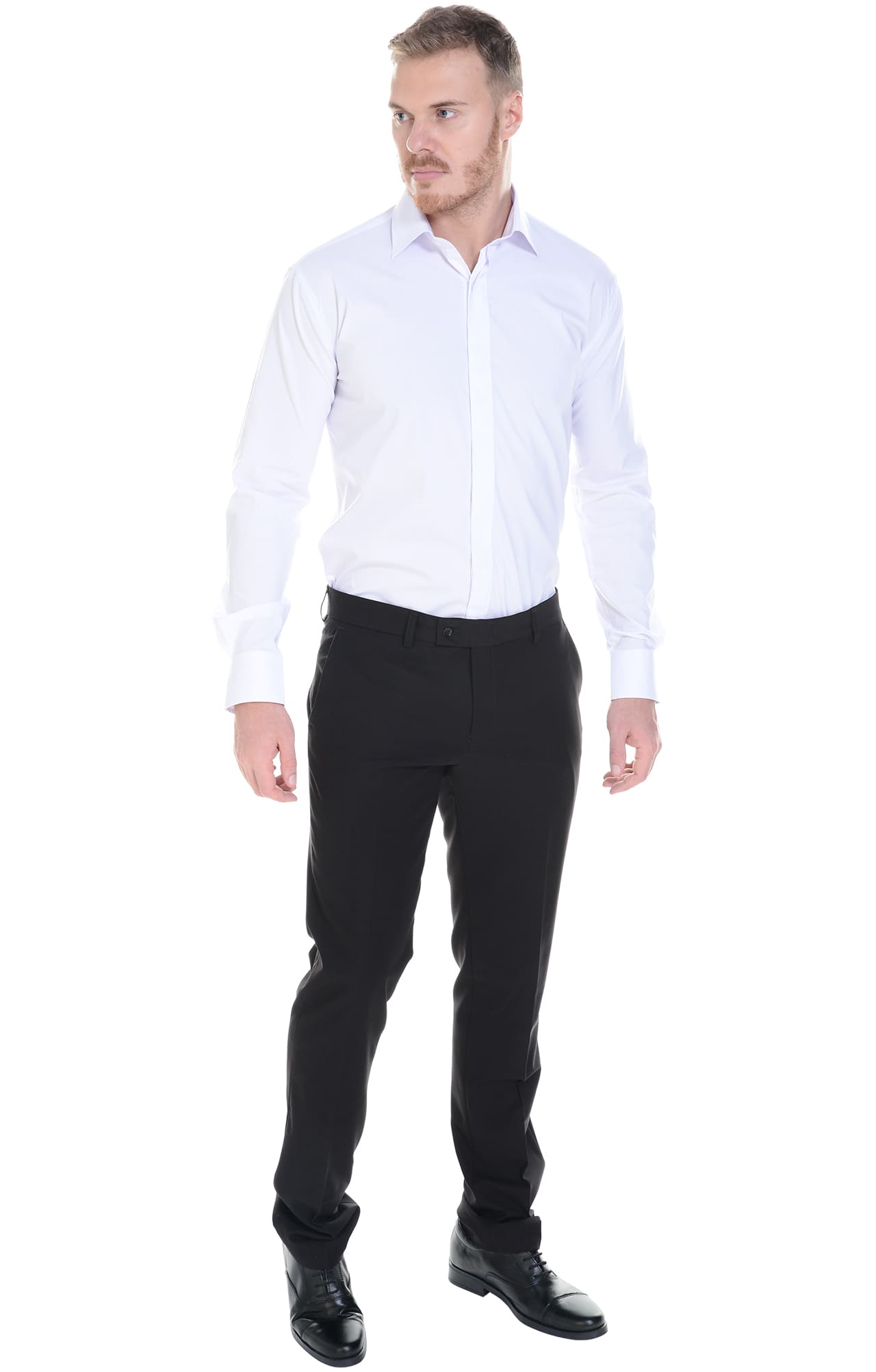 62466 Рубашка мужская  white El-Risto  Корпоративная одежда  размер 42/170-176  - Вид №28