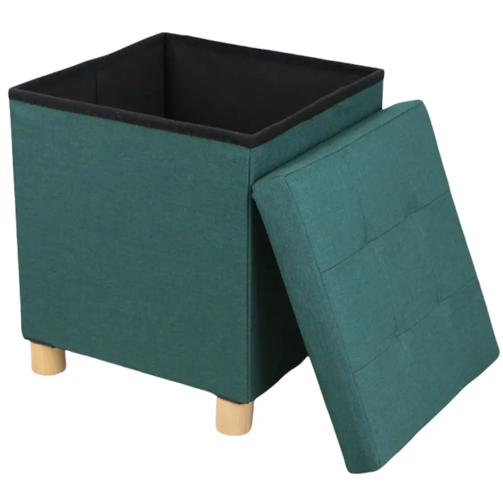 Пуф-столик складной 38x38x43 см цвет зеленый DREAM RIVER STLM-2185770 - Вид №1