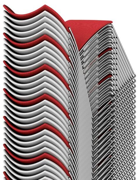 Casala Стул для конференций из ткани Curvy 2288-00 - Вид №1