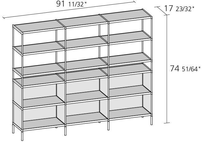 Alias Открытый отдельно стоящий книжный шкаф open office Sec sun-id-1470918 - Вид №2