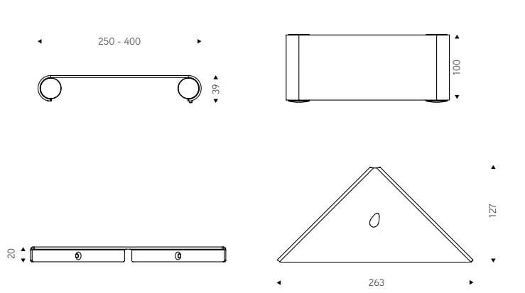 Алюминиевая полка для ванной EVER Life Design ARCH-00141097 - Вид №4