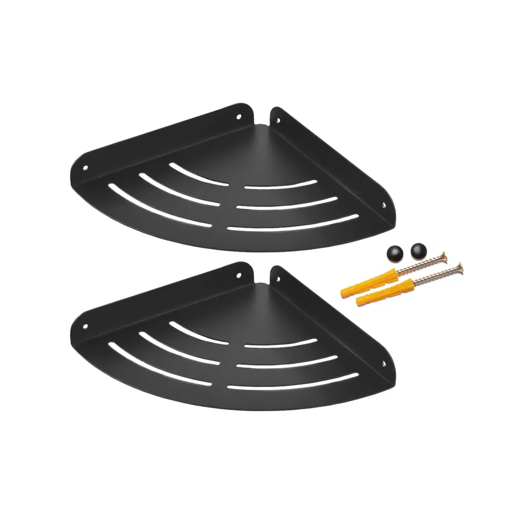 Полка настенная 20x20 см со скрытым креплением сталь цвет черный MANZZARO STLM-2035414