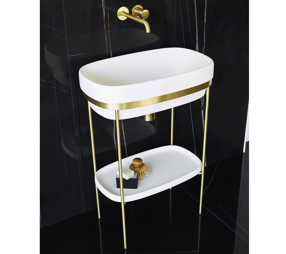 Ex.T RIBBON Отдельностоящая консоль из латуни с поддоном Livingtec com_ribbon-livingtec - Вид №3