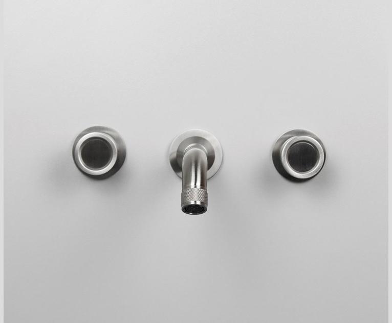 Super Inox Смеситель для умывальника настенный из нержавеющей стали с 3 отверстиями Rétro 0281196x RETRO - Вид №2