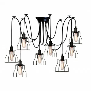 Люстра дизайнерская Burst черная 10163-8L SUPERNW БЕЗ ПЛАФОНОВ 056749 Черный