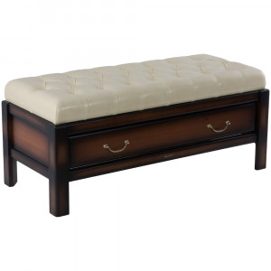 18027 Банкетка Лотос 3 Орех Ваниль BOGACHO