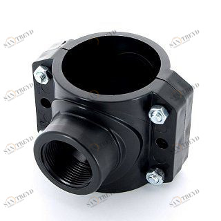 Врезка монтажная 75 x 1 1/4" ВР, 4 болта, для труб ПНД UNIDELTA 1019075005