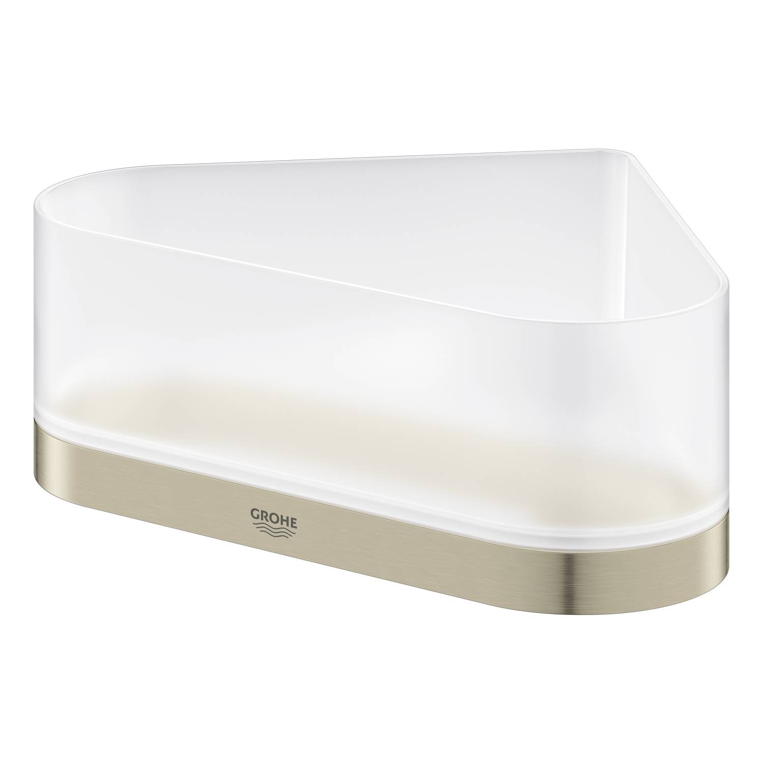 Полочка для душа GROHE Selection, угловая с держателем, никель матовый (41038EN0)