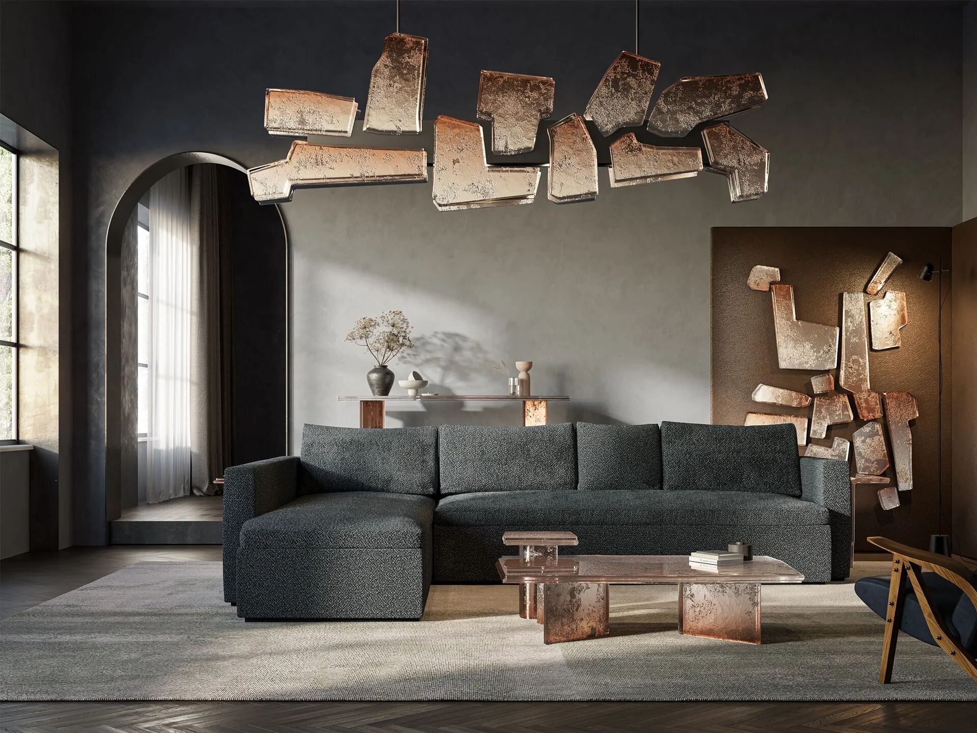 Стеклянный светодиодный подвесной светильник ARTE VENEZIANA Melt ARCH-00032745 - Вид №5